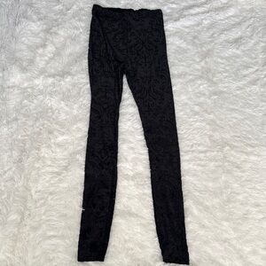 Killstar Semi Sheer Black Velvet Leggings Size XS
